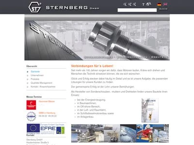 Website von Sternberg GmbH