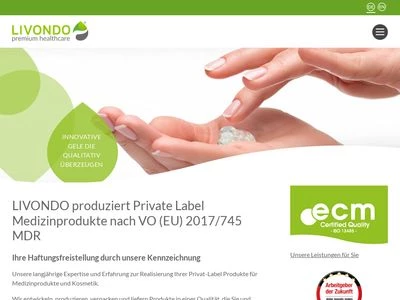 Website von LIVONDO GmbH - premium healthcare