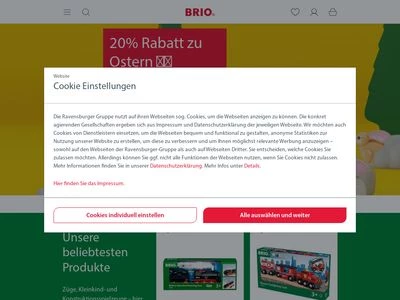 Website von BRIO GmbH - Ravensburger Spieleverlag GmbH