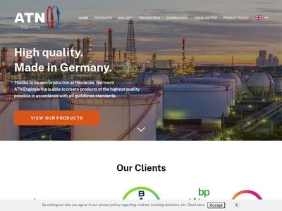 Website von ATN GmbH