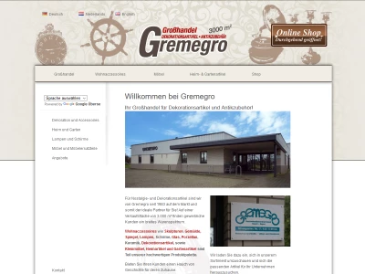 Website von Gremegro GmbH