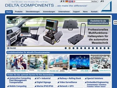 Website von DELTA COMPONENTS GmbH