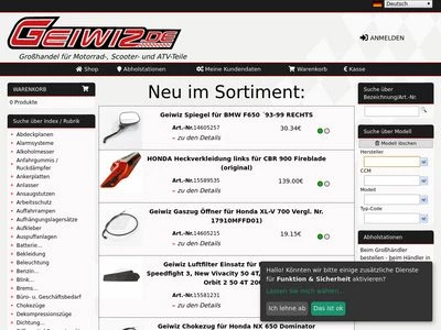 Website von Geiwiz GmbH