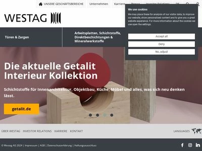 Website von Westag & Getalit AG