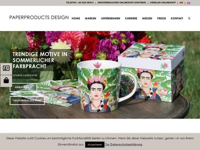 Website von ppd Paperproducts Design GmbH