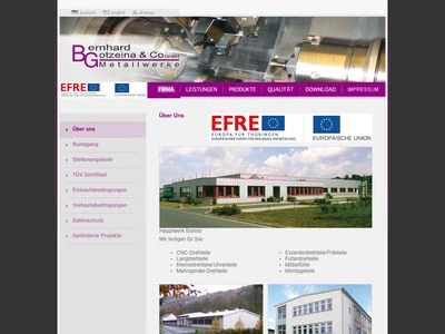 Website von Bernhard Gotzeina & Co GmbH