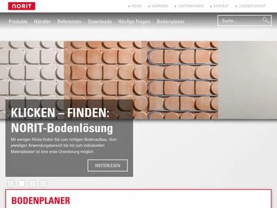 Website von Lindner Gipsfaser- und Trockenbauprodukte GmbH