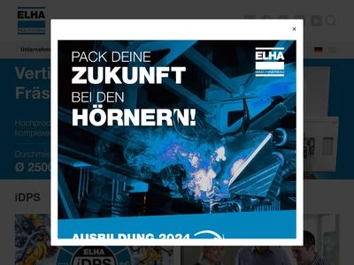 Website von Elha-Maschinenbau Liemke KG