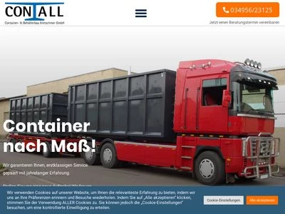 Website von CONTALL Container- & Behälterbau Kretschmer GmbH