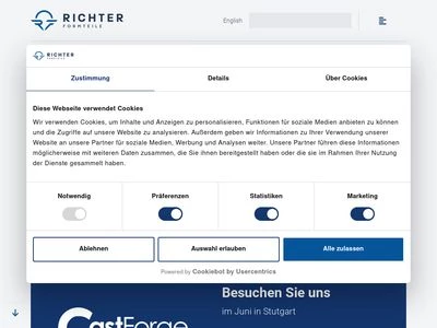 Website von Richter Formteile GmbH