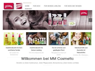Website von MM Cosmetic GmbH