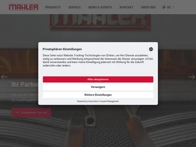 Website von MAHLER GmbH