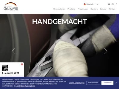 Website von Orbis Will GmbH + Co. KG