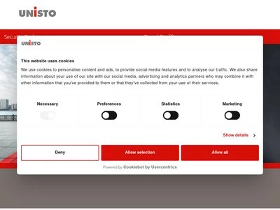 Website von Unisto GmbH