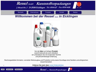 Website von Ressel GmbH