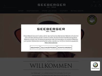 Website von Hutfabrik Seeberger GmbH & Co. KG