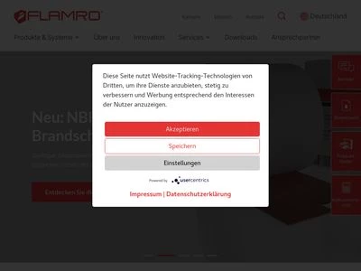Website von Flamro Brandschutz-Systeme GmbH