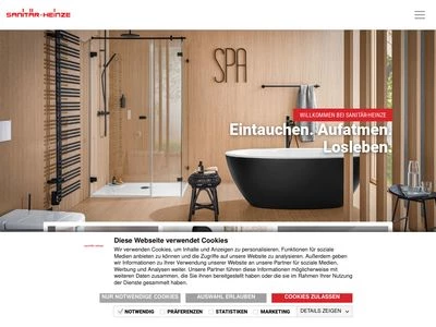 Website von Sanitär-Heinze GmbH & Co. KG