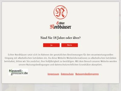 Website von Nordbrand Nordhausen GmbH