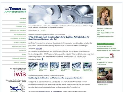 Website von TEWA GmbH & Co.