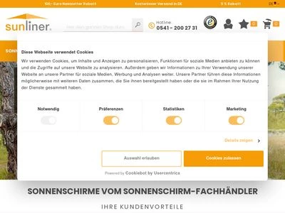 Website von SunLiner GmbH