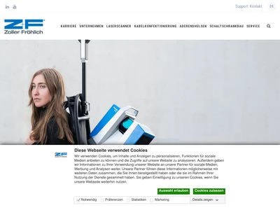 Website von Zoller & Fröhlich GmbH