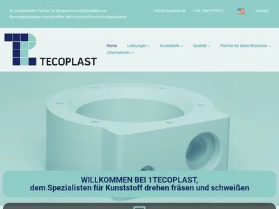 Website von 1TECOplast GmbH