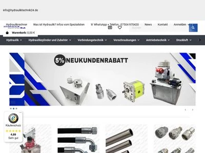 Website von Hydrauliktechnik24 GmbH
