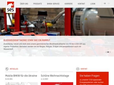 Website von SES Energiesysteme GmbH