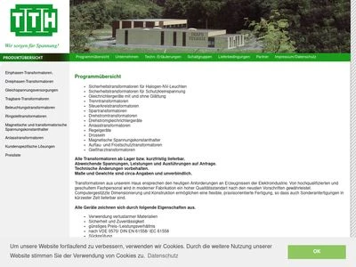 Website von Trafo-Technik Hoppecke Josef Gallus GmbH