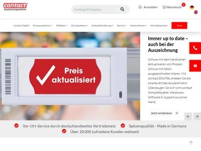 Website von K-D Hermann GmbH – contact Auszeichnungssysteme