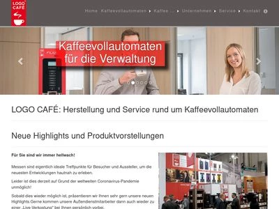 Website von Logo Cafe - Handelsgesellschaft International GmbH