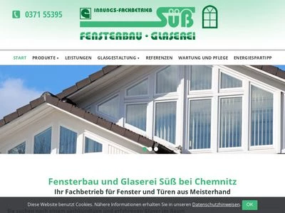 Website von Fensterbau & Glaserei Süß GmbH