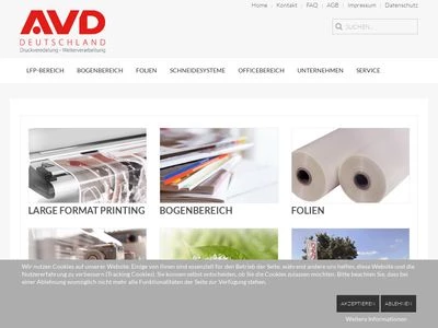 Website von AVD GmbH & Co. KG
