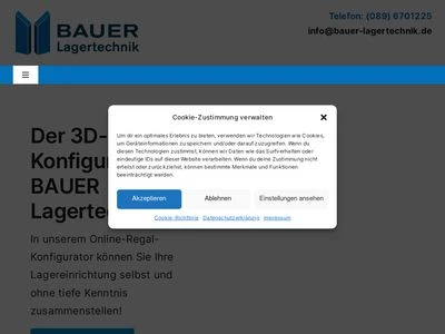 Website von Bauer Lagertechnik GmbH