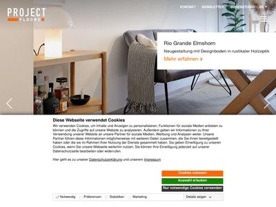Website von PROJECT FLOORS GmbH