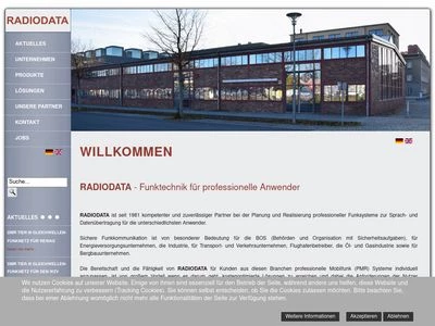 Website von RADIODATA GmbH