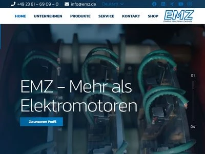 Website von EMZ Elektro-Maschinen-Zentrale GmbH