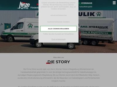 Website von AMR-Hydraulik Magdeburg GmbH