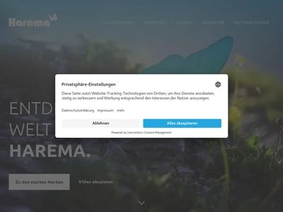 Website von Harema GmbH