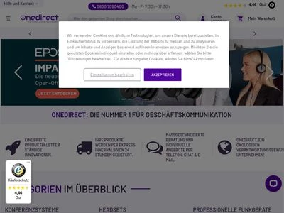 Website von Onedirect GmbH