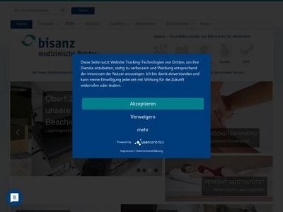 Website von Bisanz Medizinische Polster GmbH