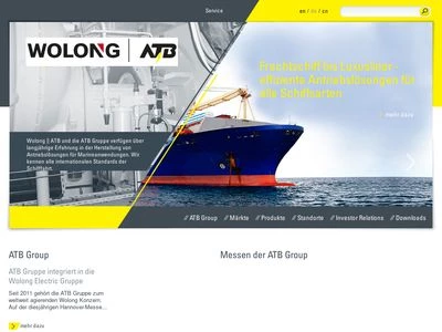 Website von ATB Austria Antriebstechnik Aktiengesellschaft