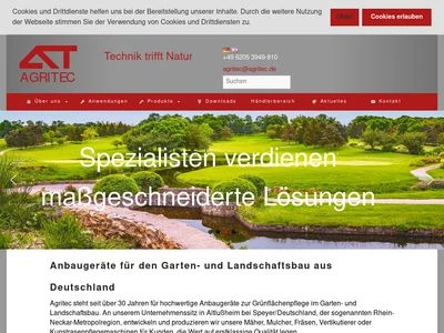 Website von AGRITEC GmbH