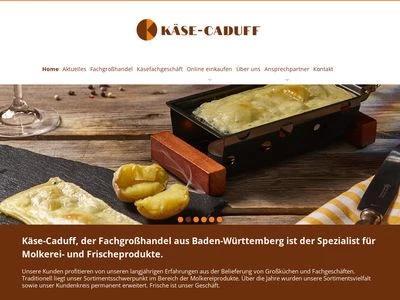 Website von Käse-Caduff GmbH & Co. KG
