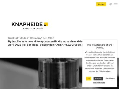 Website von Knapheide GmbH Hydraulik-Systeme