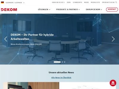 Website von DEKOM AG