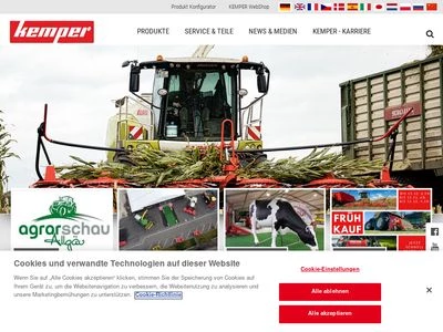 Website von Maschinenfabrik KEMPER GmbH & Co. KG