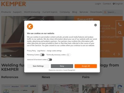Website von KEMPER GmbH