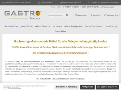 Website von GASTRO-Sales